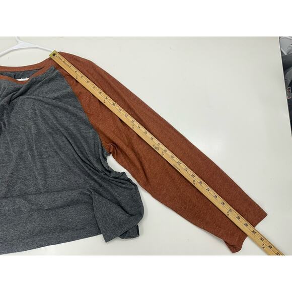 George Mens Baseball Shirt Size 3XL Gray Long Sleeve - Picture 8 of 10